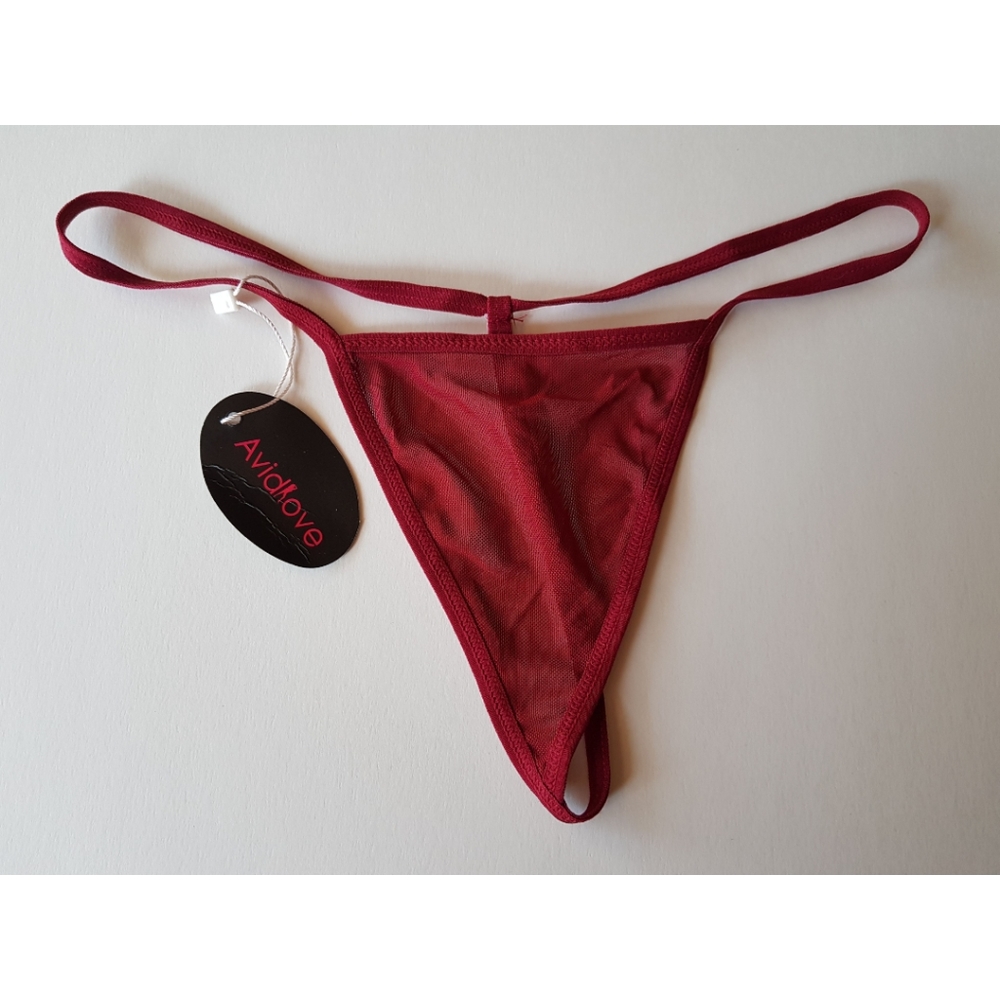 Avidlove Red Mesh G-string Panties Lingerie Medium